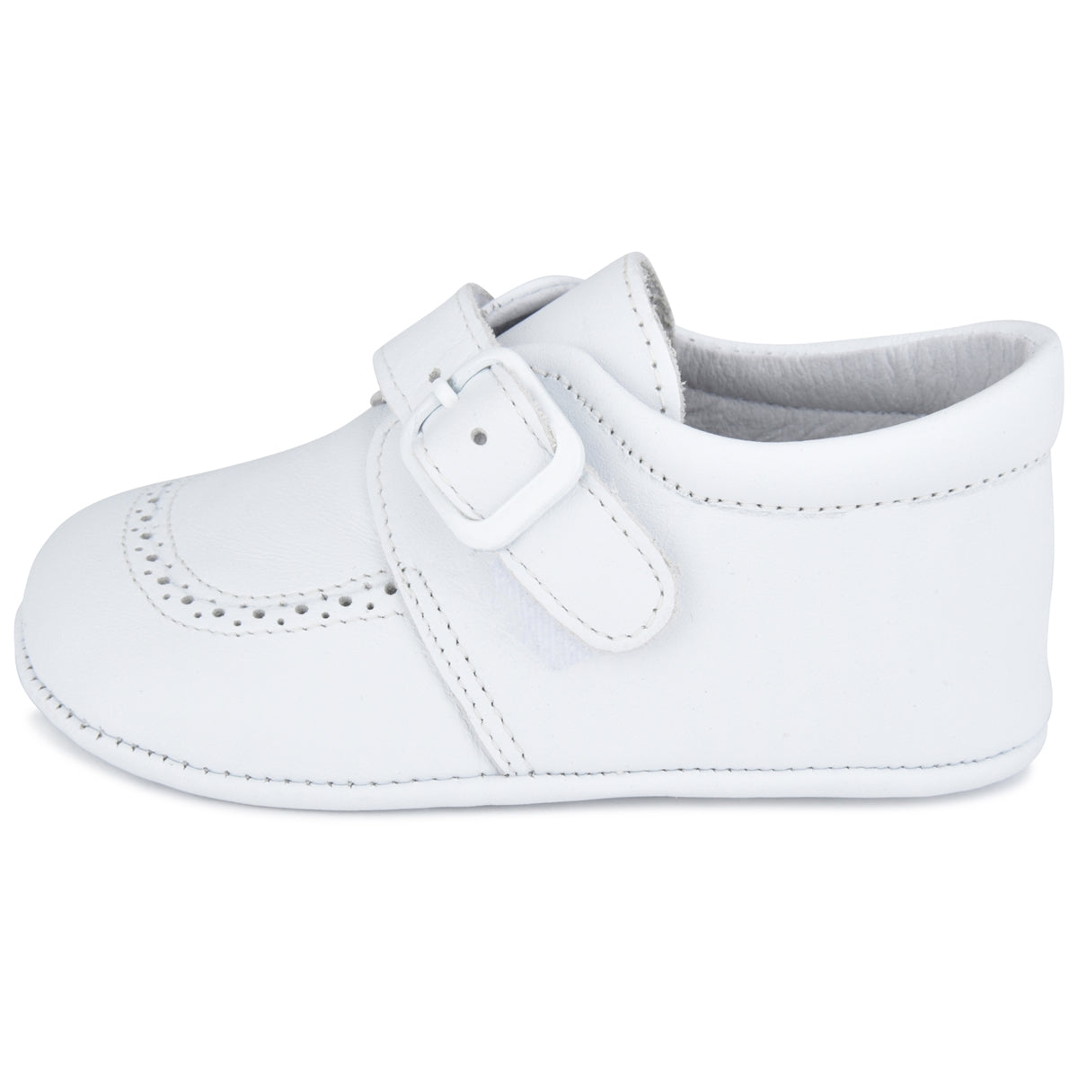 Baby Shoe Made in Spain Newborn Boy Sophisticated Shoes Leather for male Infant White